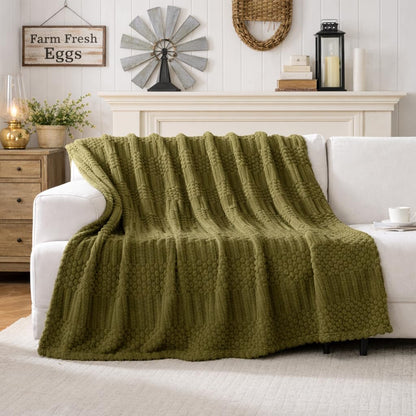 50x70 Inch Rust Throw Blanket - Soft & Fluffy Fleece, Cute & Aesthetic, Perfect for Sofa, Couch, Chair, Bed, Living Room & Bedroom, All-Season Use, Plush & Cozy Decorative Blanket