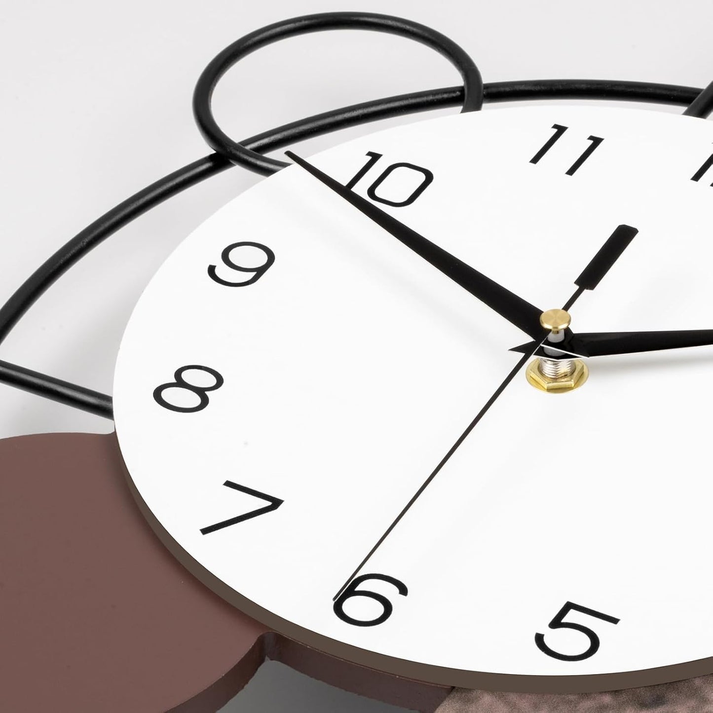 Wall Clock for Living Room Decor Decorative Wall Clock with Pendulum Silent Quartz Battery Operated Black Metal Large Clock for Dining Room,Kitchen,Home,Bathroom,Bedroom,13.8x21.3 in