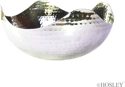 Hosley 5.75 Inch Diameter Silver Finish Metal Bowl, Ideal for Potpourri, LED Candles, Weddings, Special Events, Center Pieces, Craft. Use Decor to Coordinate O3