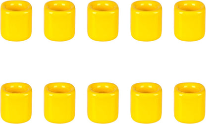 Mega Candles 5 pcs Black 1/2 Inch Diameter Ceramic Chime Ritual Spell Candle Holders, Great for Casting Chimes, Meditation, Rituals, Spells, Vigil, Witchcraft, Wiccan Supplies