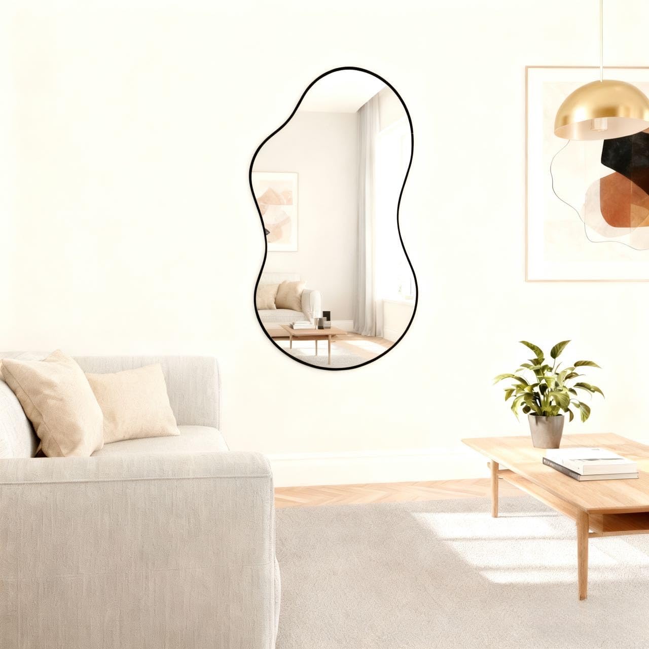 Itrue 12 Inch Small Round Decorative Wall Mirror, HD Silver-Coated Glass with Brushed Black Metal Frame, Minimalist Modern Accent Mirror for Vanity, Narrow Walls, Bathroom, Bedroom & Entryway