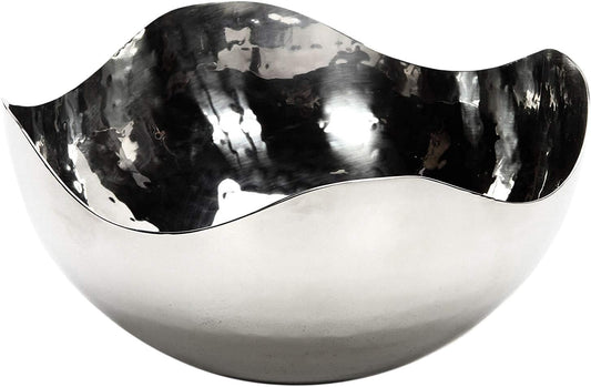 Hosley 5.75 Inch Diameter Silver Finish Metal Bowl, Ideal for Potpourri, LED Candles, Weddings, Special Events, Center Pieces, Craft. Use Decor to Coordinate O3