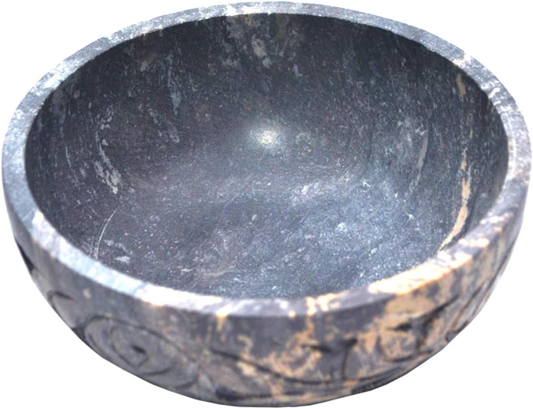 Nirvana Class - Soapstone Scrying and Smudge Bowl (Scrying - Bowls & Mirrors) (4 Inch) From India