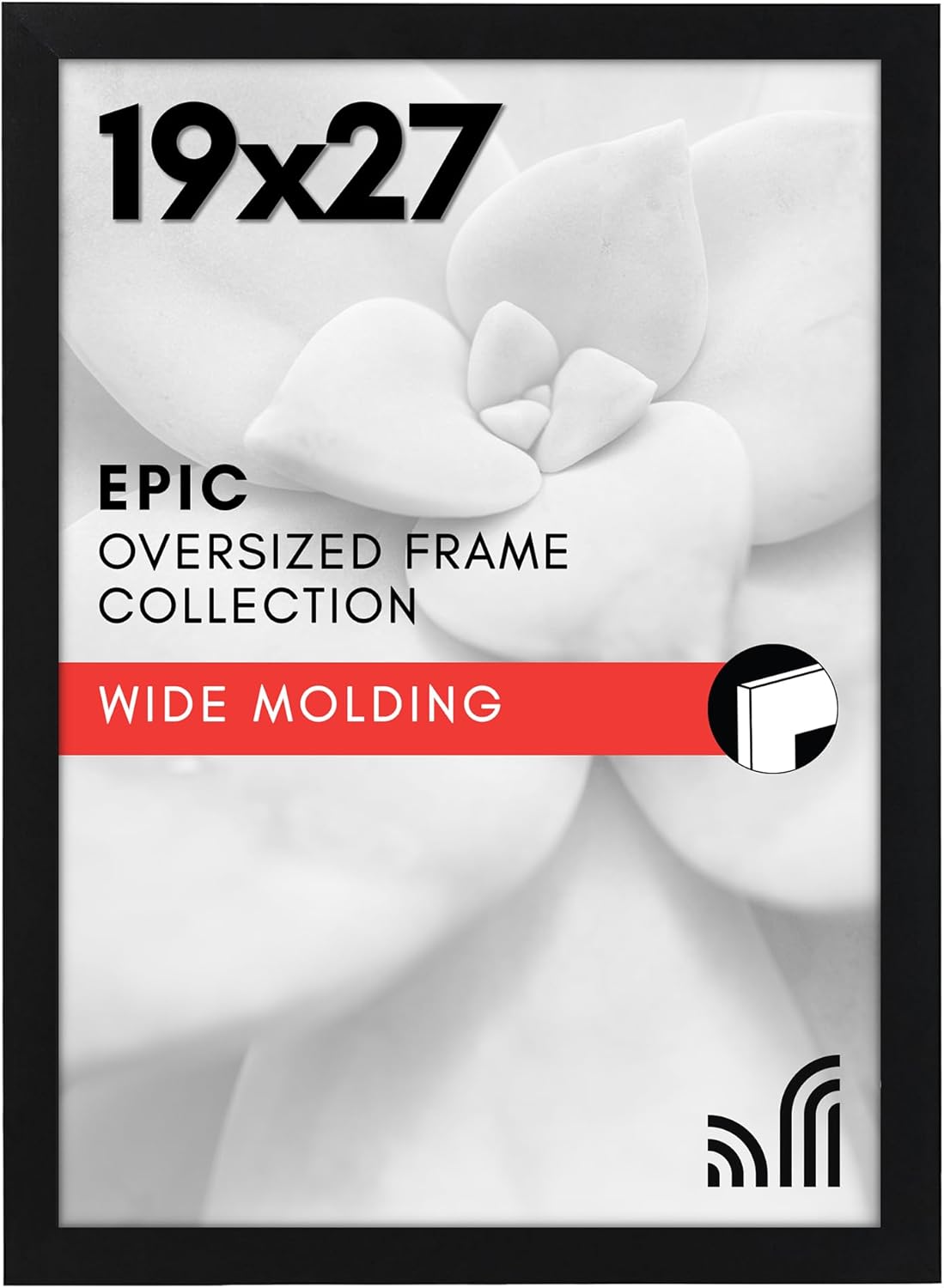 Americanflat 16x20 Picture Frame with Polished Plexiglass - Black Picture Frame - Wide Photo Frames Made of Engineered Wood for Vertical or Horizontal Wall Display - Epic Collection - Black - Colors A