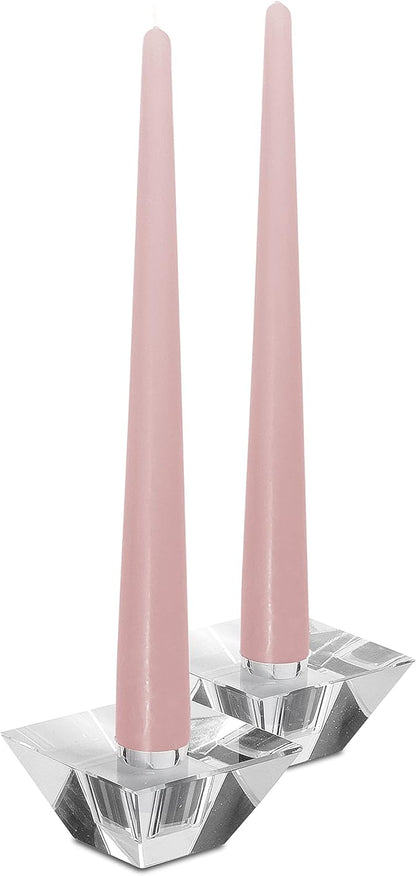 Hyoola Tall Taper Candles - 10 Inch Metallic Gold Unscented Dripless Taper Candles - 8 Hour Burn Time - 4 Pack