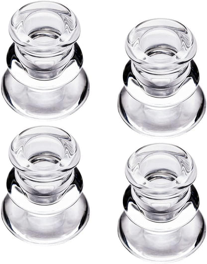 Clear Glass Candlestick Holders, Set of 2 Taper Candle Holders for Wedding, Decoration and Dinning