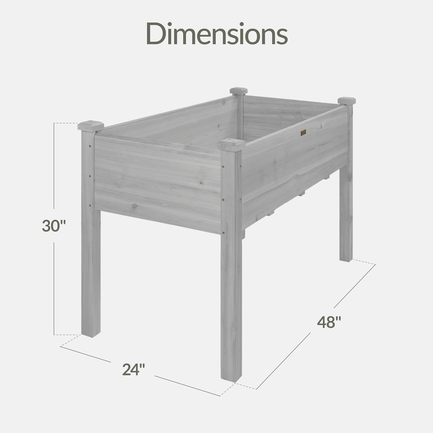 Best Choice Products 72x24x30in Raised Garden Bed, Elevated Wood Planter Box Stand for Backyard, Patio, Balcony w/Divider Panel, 6 Legs, 300lb Capacity - Natural