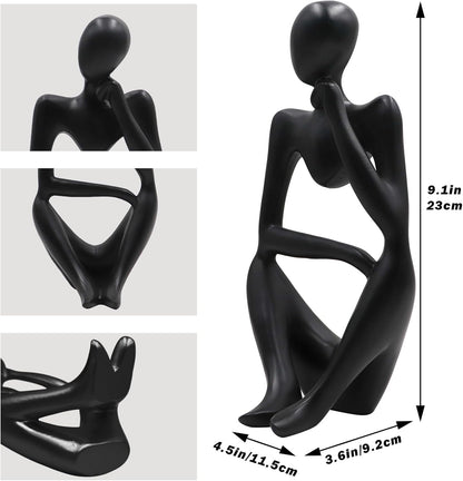 Thinker Statues And Sculptures, Sandstone Resin Thinker Statue Ornaments, Abstract Style Sculptures, Housewarming Gifts, Housewarming Decorations, Living Room Dining Desk Decorations (Right, Small)