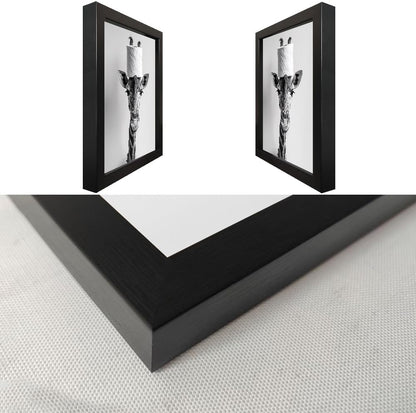 Bathroom Picture Wall Decor, Framed Black and White Bathroom Wall Art, Toilet Paper in Little Funny Raccoon's Hand Animal Canvas Print Painting