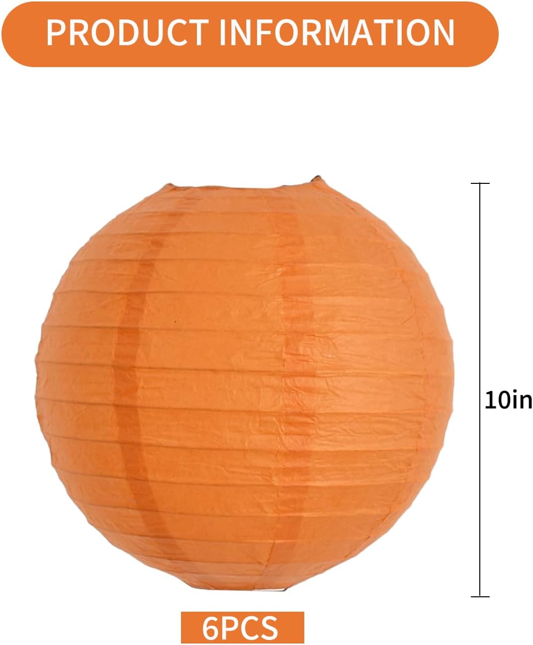 BEISHIDA 10Pcs White Paper Lanterns Decorative Chinese/Japanese Hanging Round Paper Lanterns Lamp for Birthday, Wedding, Christmas, Bridal, Home Decor, Party Decoration(Size of 4”, 6”, 8”, 10”)
