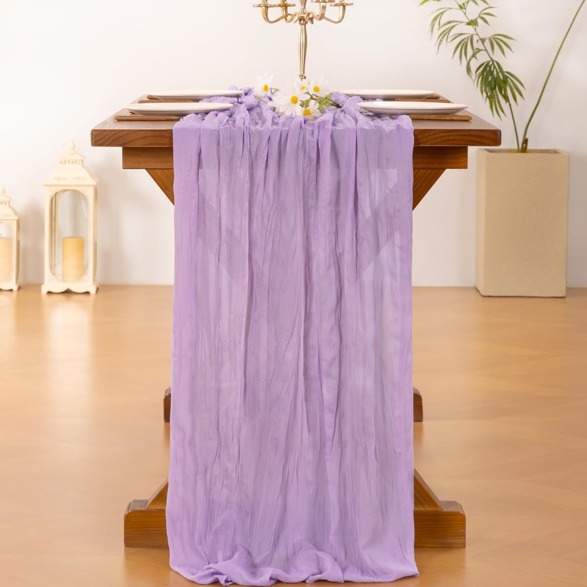 Socomi 3pcs Sage Green Cheesecloth Table Runner Summer Boho Rustic Gauze 120 inch 10FT Cheese Cloth Sheer Runner for Wedding Party Baby Shower Home Decor Holiday Decorations