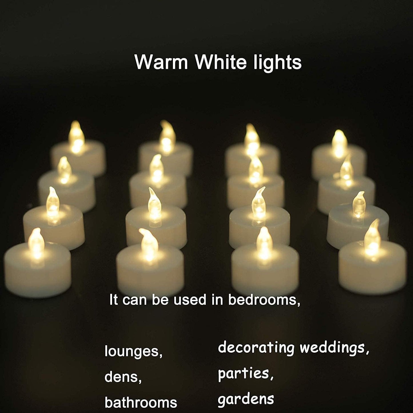 Nancia 100PACK Flameless LED Tea Lights Candles, Realistic and Bright Flickering Long Lasting 200Hours Battery-Powered, Ideal Party, Wedding, Birthday, Gifts Home Decoration Warm Yellow