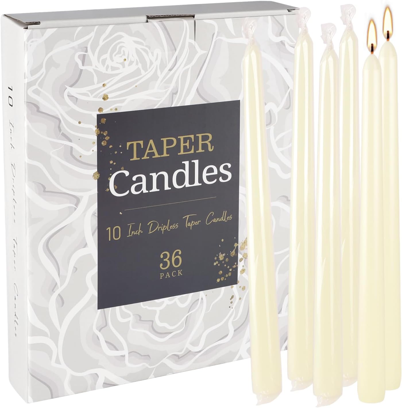 YOROXRG 40 Pack Spell Chime Candles-4 Inch Multi-Colored Taper Candles Sticks-for Home Decor Kitchen Decor Wedding Decoration-10 Colours