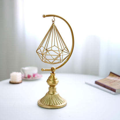 HLQMFHT 7 inches Metal Geometric Abstract Sculpture， Metal Geometric Sculpture Decor Sphere, Tabletop Decor for Living Room,Study,Bedroom,Modern Home Decor Accents