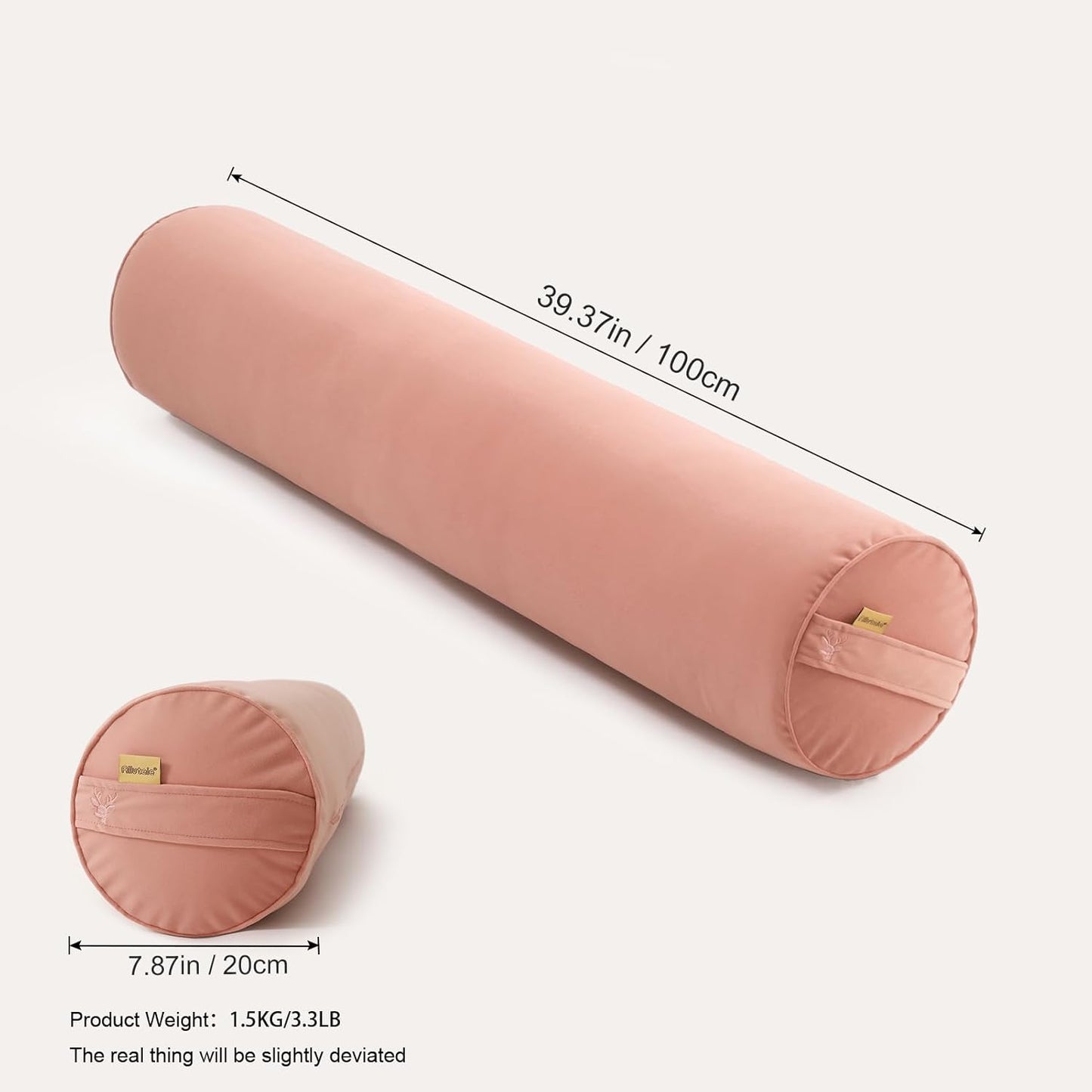 Body Pillow for Adults,Long Round Pillow,Big Cylindrical Pillow,Large Full Bolster Pillows for Side Sleepers (Steel Gray, 47.24"*7.87")