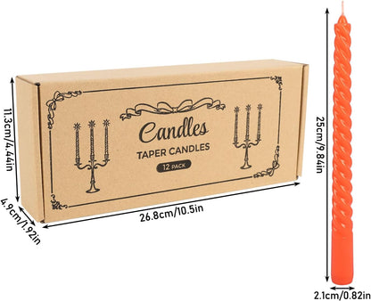 30-Pack 10-Color Taper Candles - 10 Inch Dripless & 10-Hour Burn｜Wedding/Birthday/Home Decor with Premium Wax