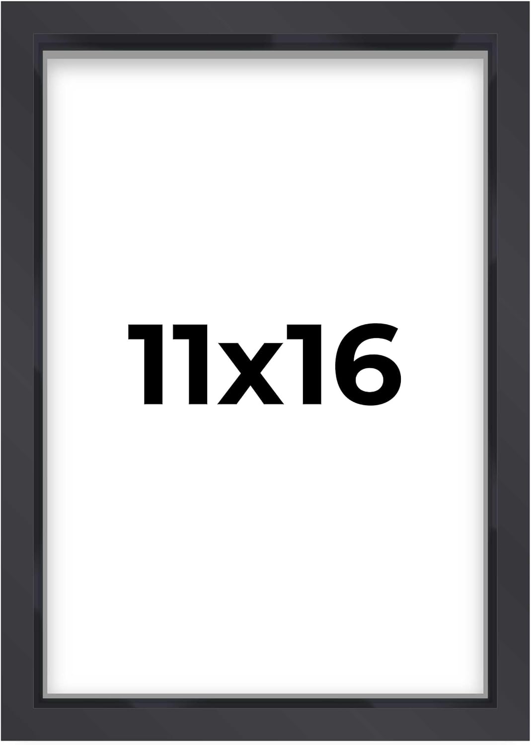 14x14 Shadow Box Black | 3/4" Depth of Usable Space | Solid Wood Pine | Includes UV Resistant Acrylic Plexiglass, Acid-Free Backing & Hanging Hardware | Made to Order in USA - Colors C