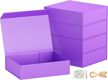 PSHVYM Gift Boxes with Lids, 11.5x7.8x3 In Forest Green Gift Box for Presents Magnetic Closure for T-Shirts, Gloves, Scarves, Books, Baby Clothes, Robes Clothing Gift Wrap, Contains Card, Ribbon