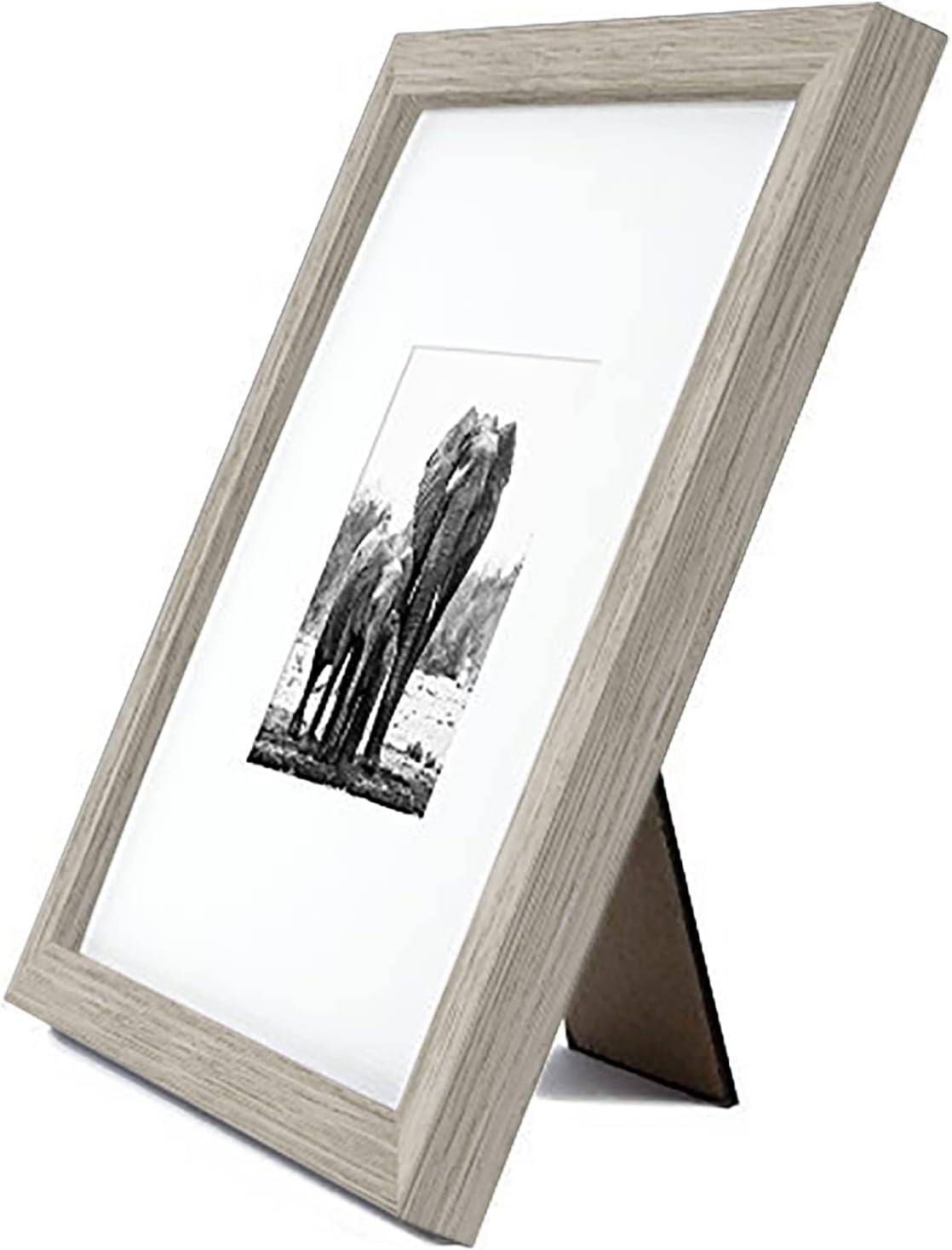 Americanflat 8x10 Picture Frame with Shatter-Resistant Glass - Use as 5x7 Frame with Mat or Display 8x10 Photo Without Mat - Signature Collection - Picture Frames for Tabletop and Wall Display - Black