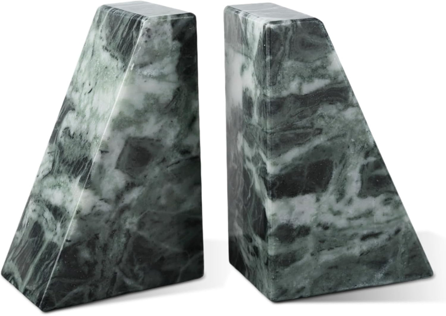 Karibiber Travertine Bookends for Heavy Books, Marble Decorative Bookends for Shelves, Heavy-Duty Stone Book Ends for Hardback Book & Cookbooks, Unique Book Stopper & Holder, Travertino Italy