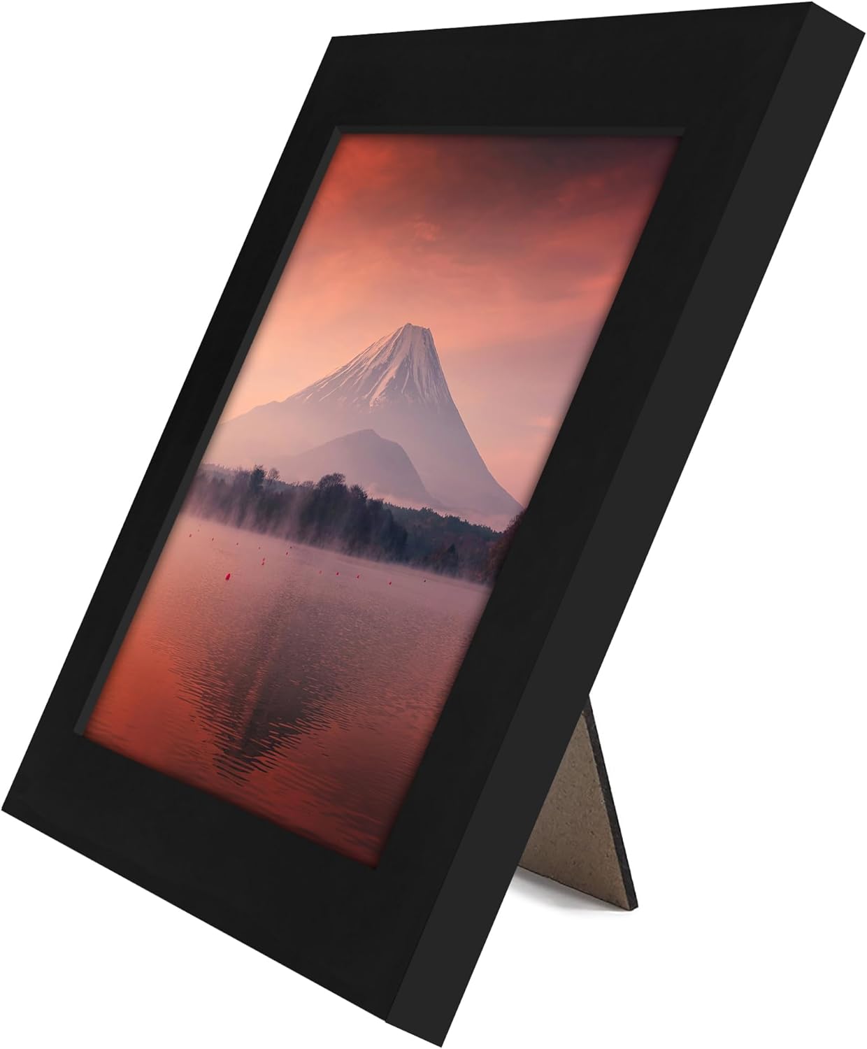 Americanflat 12x18 Poster Frame with Shatter-Resistant Glass - Signature Collection - Gallery-Style Frames Made of Engineered Wood - Photo Frame for Wall Display - Black - Colors A