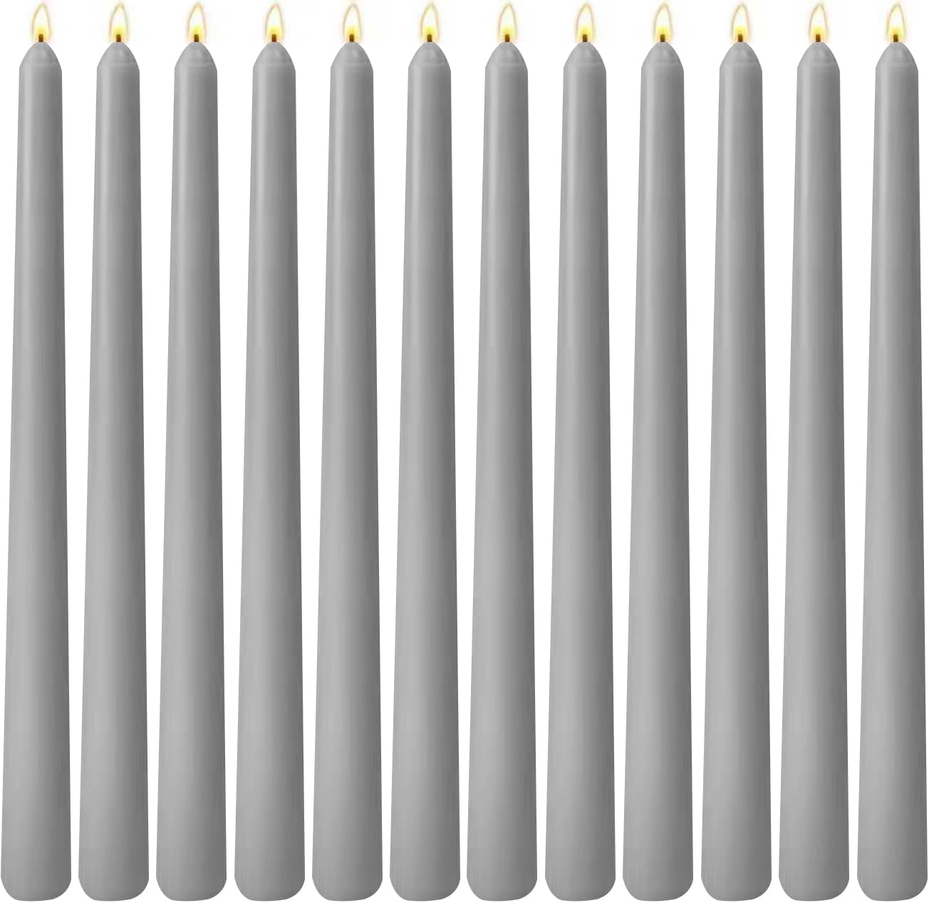 12-Pack Olive Green Taper Candles, 10 Inch Unscented Dripless Candlesticks, Long-Lasting Burn Time of 7-8 Hours, Perfect for Christmas Home Décor Spring and St. Patrick's Day