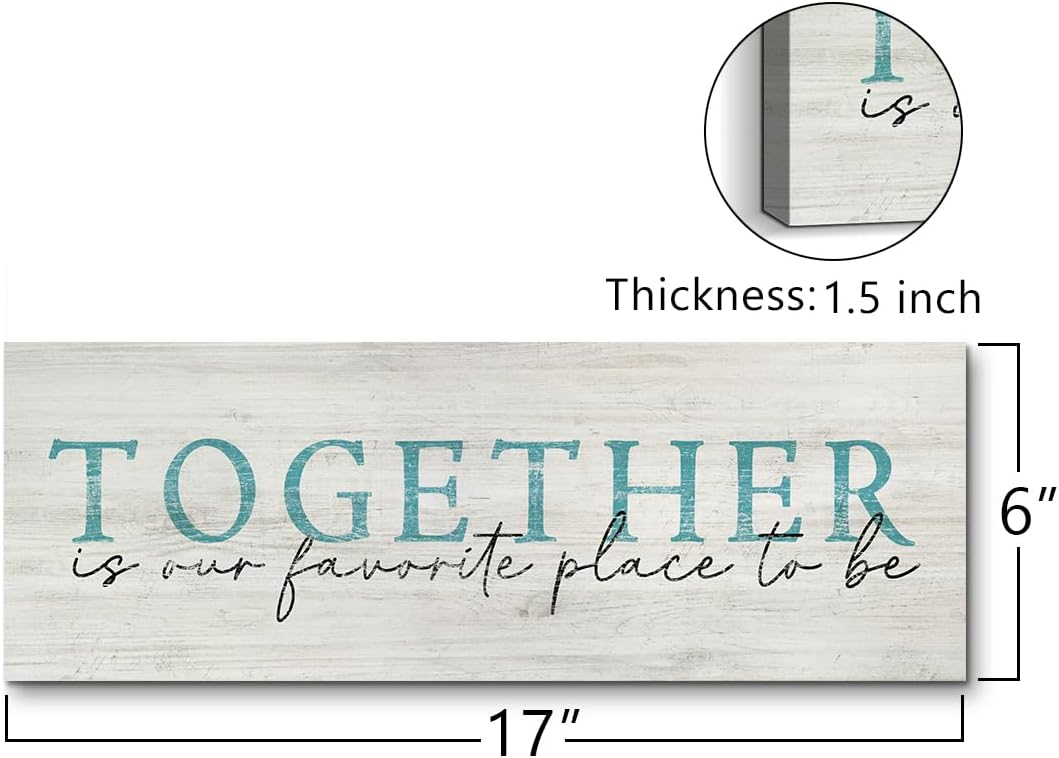 Quotes Wall Decor Enjoy the Little Things Sign Family Wall Signs Canvas Prints Rustic Wooden Wall Art Wood Pictures for Living Room Bedroom Office Home Decor, 6 X 17 Inch Framed
