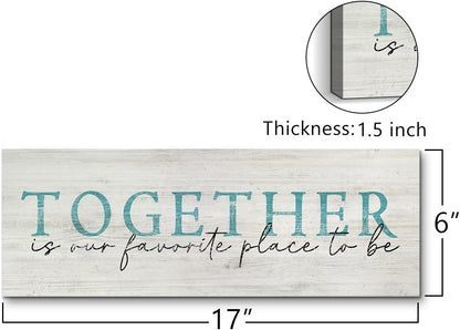 Quotes Wall Decor Enjoy the Little Things Sign Family Wall Signs Canvas Prints Rustic Wooden Wall Art Wood Pictures for Living Room Bedroom Office Home Decor, 6 X 17 Inch Framed