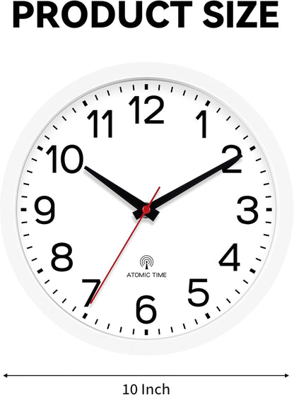 AKCISOT Wall Clock, Modern Small Wall Clocks Battery Operated 8 Inch, Silent Non-Ticking Analog Classic for Office, Home, Bathroom, Kitchen, Bedroom, School(Black)