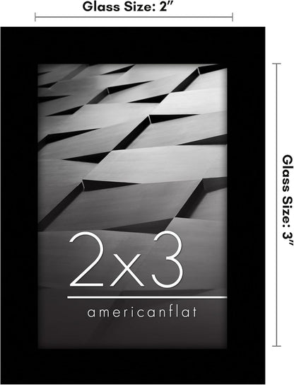 Americanflat 24x36 Poster Frame with Polished Plexiglass - Streamline Collection - Thin Border Picture Frame for Wall Display - Hanging Hardware Included - Black - Colors A