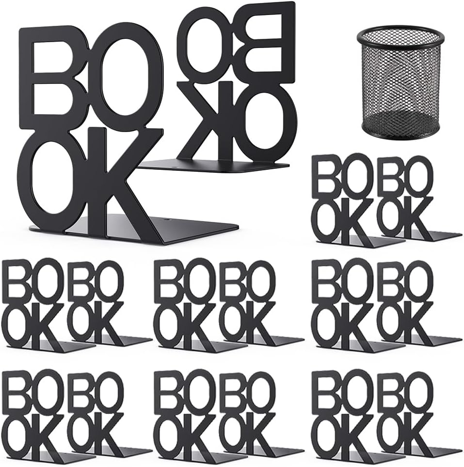 Book Ends,BookEnds Supports for Bookrack Desk,Bookend are Used for Books, Unique Appearance Design,Heavy Duty