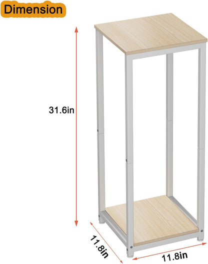 Plant Stand Indoor Corner Tall 2 Tier Metal Modern Flower Storage Plant Shelf Holder for Living Room Balcony Garden,Black (2 Tier-Black Round)