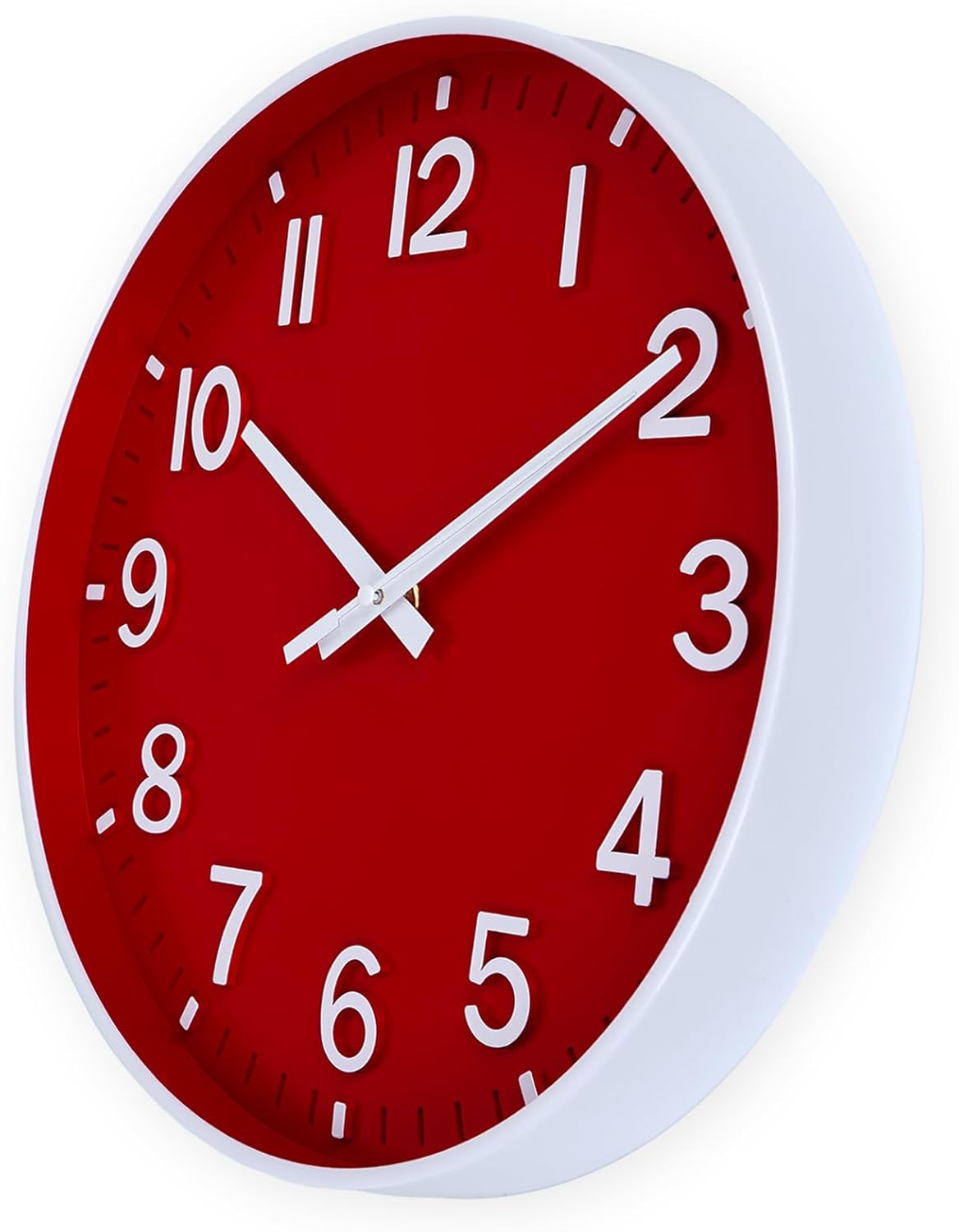 HZDHCLH Wall Clocks Battery Operated,12 inch Silent Non Ticking Modern Wall Clock for Living Room Bedroom Kitchen Office Classroom Decor (Olive Green and Gold)