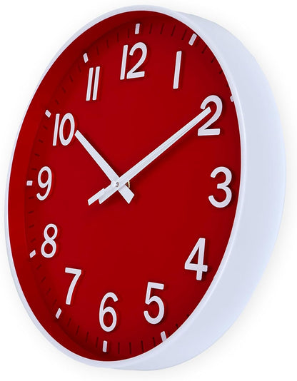 HZDHCLH Wall Clocks Battery Operated,12 inch Silent Non Ticking Modern Wall Clock for Living Room Bedroom Kitchen Office Classroom Decor (Olive Green and Gold)