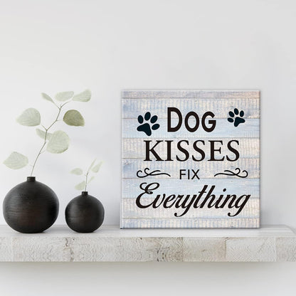 Inspirational Farmhouse Canvas Print Wall Art Decor One Small Positive Thought in the Morning Can Change Your Whole Day Sign Painting Plaque Rustic Home Decoration (8 X 8 Inches, Framed)