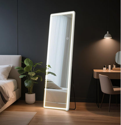 OLIXIS Black Arched Full Length Mirror 60"x16" for Bedroom, Full Body Mirror with Stand, Hanging or Leaning for Wall, Aluminum Alloy Thin Frame Floor Standing for Living Room