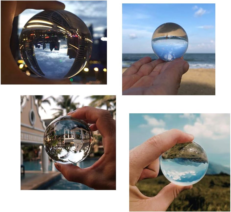 LONGWIN 50mm(2 inch) K9 Photography Solid Crystal Glass Ball Sphere with Free Stand Suncatcher (Clear)
