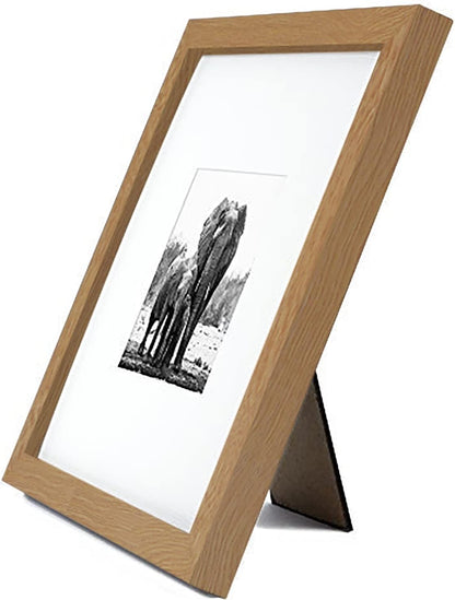 Americanflat 8x10 Picture Frame with Shatter-Resistant Glass - Use as 5x7 Frame with Mat or Display 8x10 Photo Without Mat - Signature Collection - Picture Frames for Tabletop and Wall Display - Black