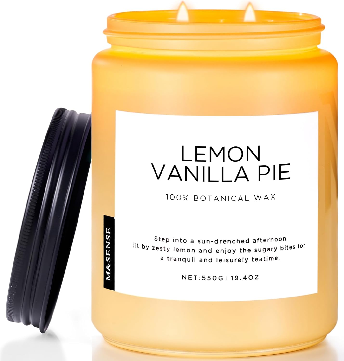 M&SENSE Eucalyptus & Mint Scented Jar Candle, Large 19.4oz Natural Soy Wax, 110-Hour Long Lasting Non-Toxic Clean Burning, Fresh Smelling Home Aromatherapy for Spa Stress Relief, Gifts for Men Women