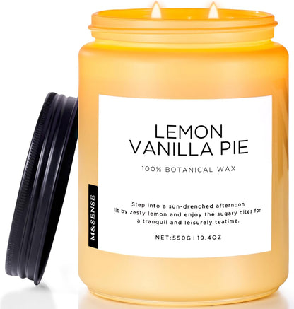 M&SENSE Eucalyptus & Mint Scented Jar Candle, Large 19.4oz Natural Soy Wax, 110-Hour Long Lasting Non-Toxic Clean Burning, Fresh Smelling Home Aromatherapy for Spa Stress Relief, Gifts for Men Women