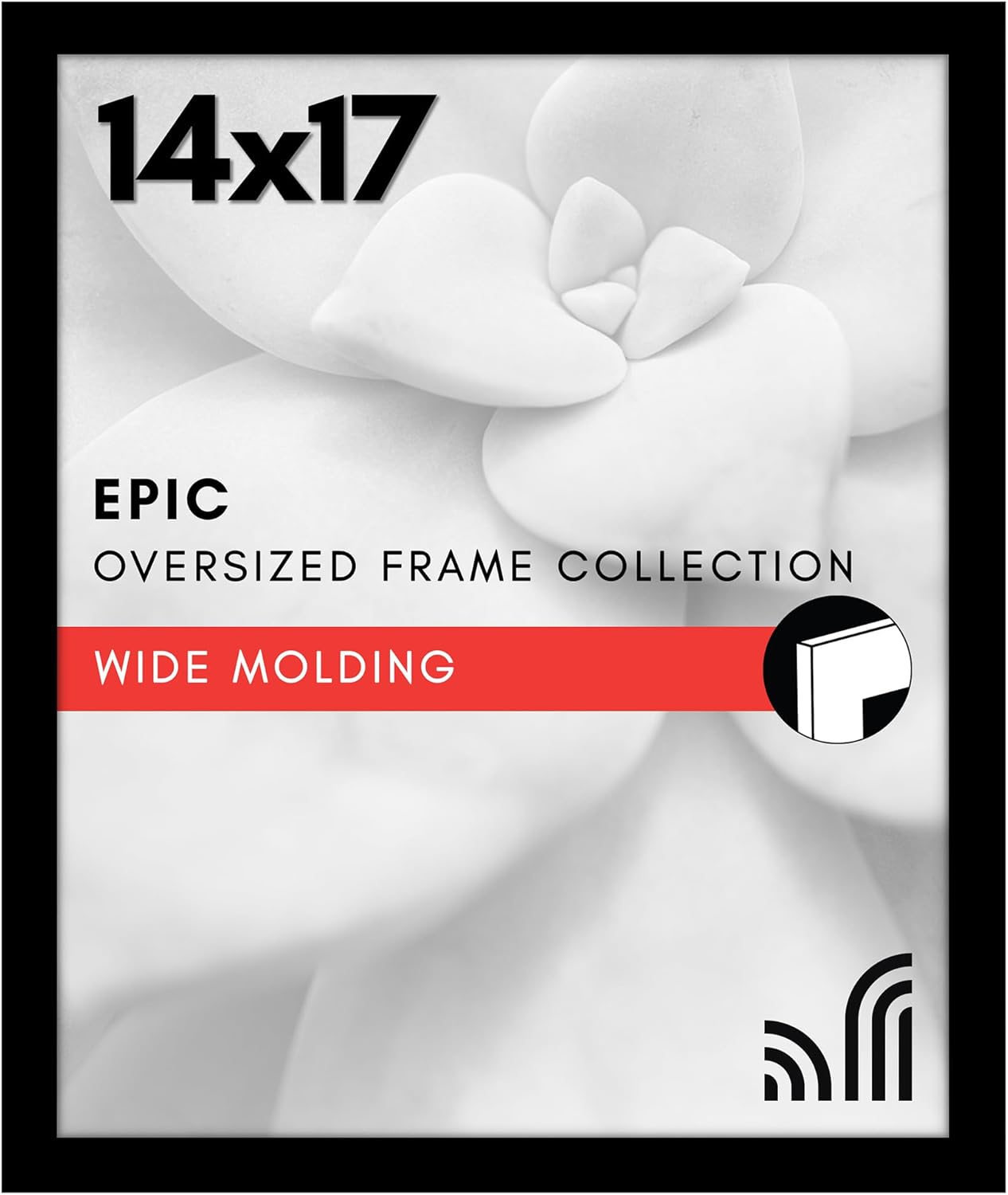 Americanflat 16x20 Picture Frame with Polished Plexiglass - Black Picture Frame - Wide Photo Frames Made of Engineered Wood for Vertical or Horizontal Wall Display - Epic Collection - Black - Colors C