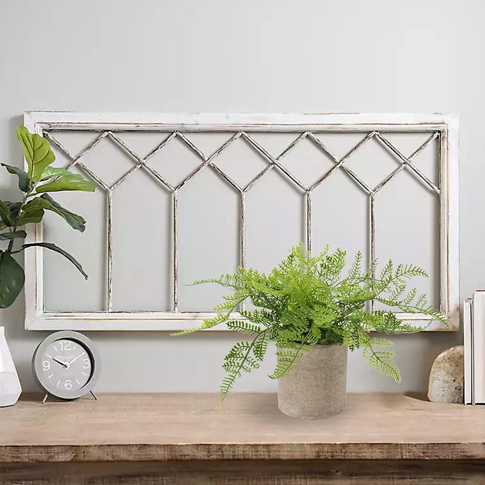 Briful Small Fake Plant Potted Plants Artificial Decor Plastic Asparagus Ferns Plant Faux Plants in Pots for Home Living Room Bedroom Desk Shelf Farmhouse Decoration