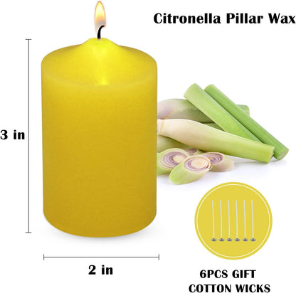 12 Pack Ivory 2x3 Inch Pillar Candles, 22 Hours Unscented Column Candles, Dripless Smokeless Unscented Candles for Home Weddings Restaurant Spa Church and Emergency