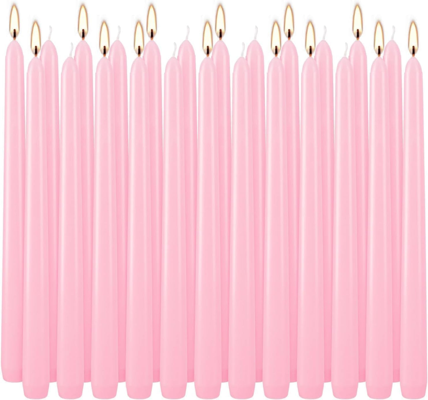 30-Pack 10-Color Taper Candles - 10 Inch Dripless & 10-Hour Burn｜Wedding/Birthday/Home Decor with Premium Wax