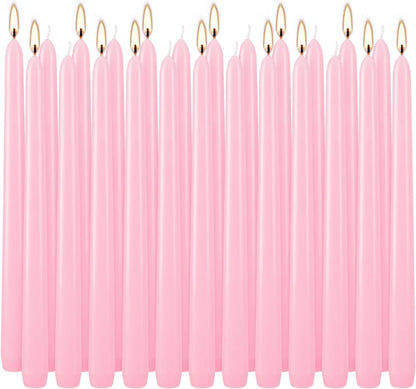 30-Pack 10-Color Taper Candles - 10 Inch Dripless & 10-Hour Burn｜Wedding/Birthday/Home Decor with Premium Wax