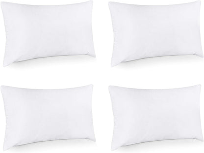 Utopia Bedding Throw Pillows (Set of 4, White) – 18 x 18 Inches Down Alternative Pillows for Bed, Sofa, and Couch - Fluffy Decorative Stuffer Pillow for Indoors & Outdoors