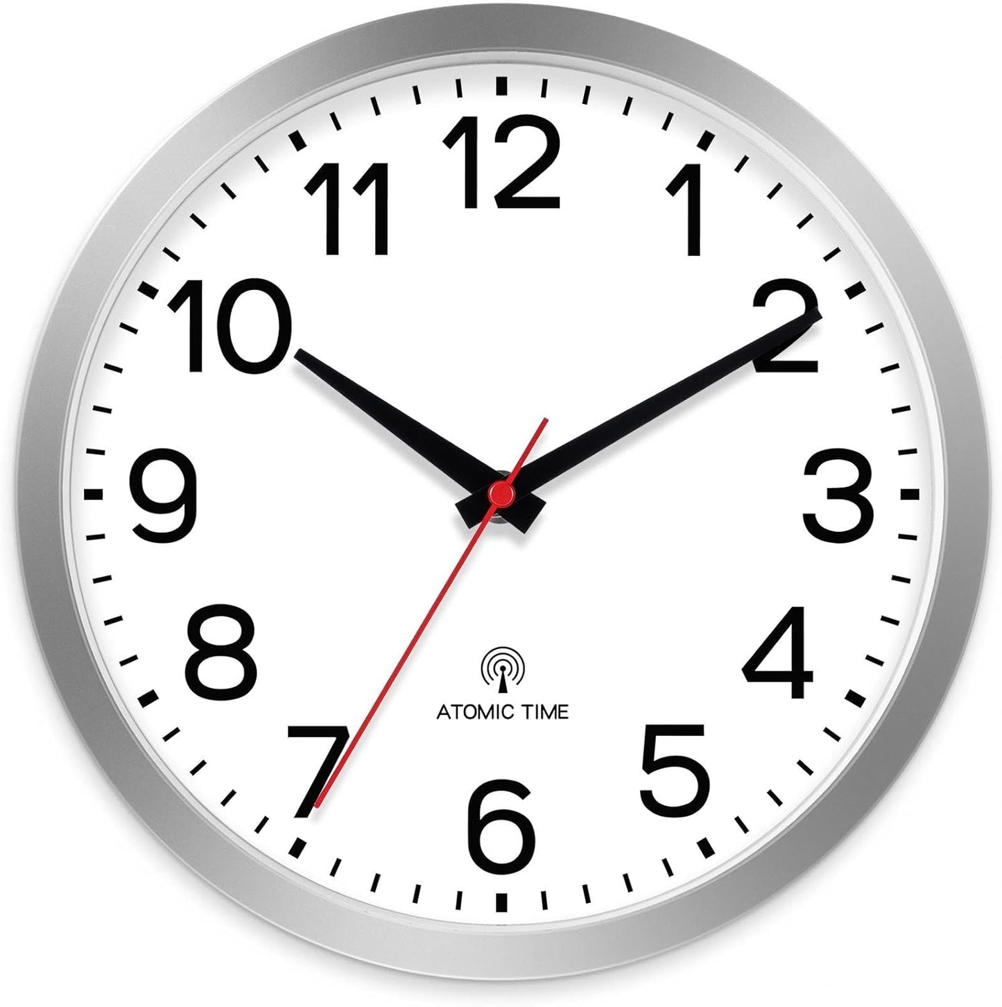 AKCISOT Wall Clock, Modern Small Wall Clocks Battery Operated 8 Inch, Silent Non-Ticking Analog Classic for Office, Home, Bathroom, Kitchen, Bedroom, School(Black)