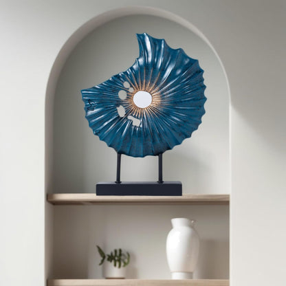 Unique Round Coin Sculpture Decorative Objects for Shelf Home Decor Accents, Modern Abstract Tabletop Decor Items for Living Room Fireplace Mantel, Above Cabinet (Black)