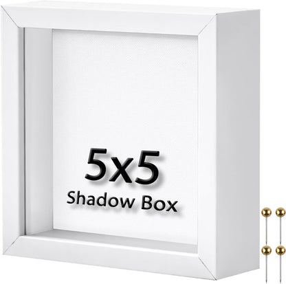 8x10 Shadow Box Frame | Soft Linen Back & Push Pins Included, Polystyrene Glass Memory Display Case for Flowers, Tickets & Cherished 3D Items, Black