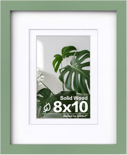Egofine 12x16 Picture Frame Black, Covered by Plexiglass Made of Solid Wood, Display Pictures 9x12 and 11x14 with Mat or 12x16 Without Mat, for Wall Mounting Photo Frame - Colors A